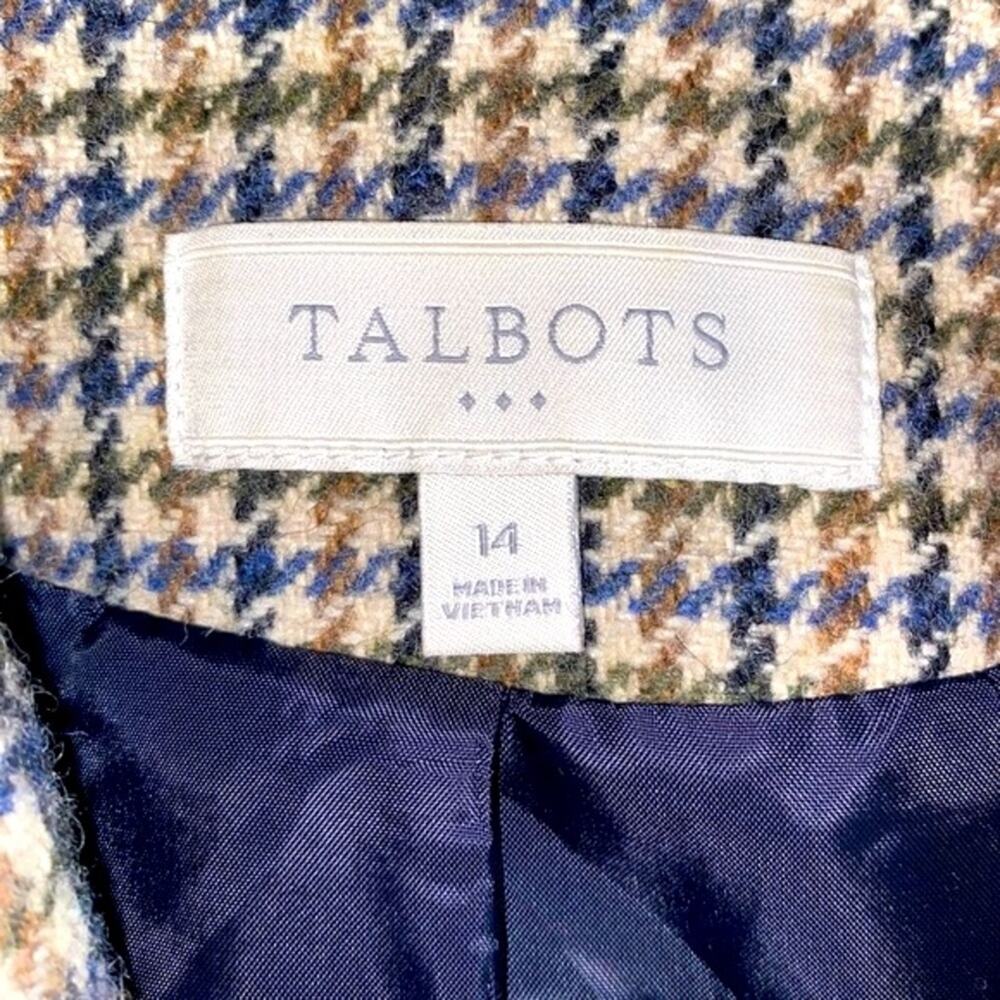 Talbots Multi-Color Houndstooth Blazer - image 7